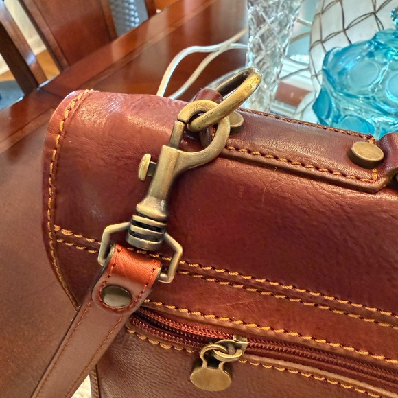 Brown Leather Men's Bag FLOTO - Picture 8 of 14